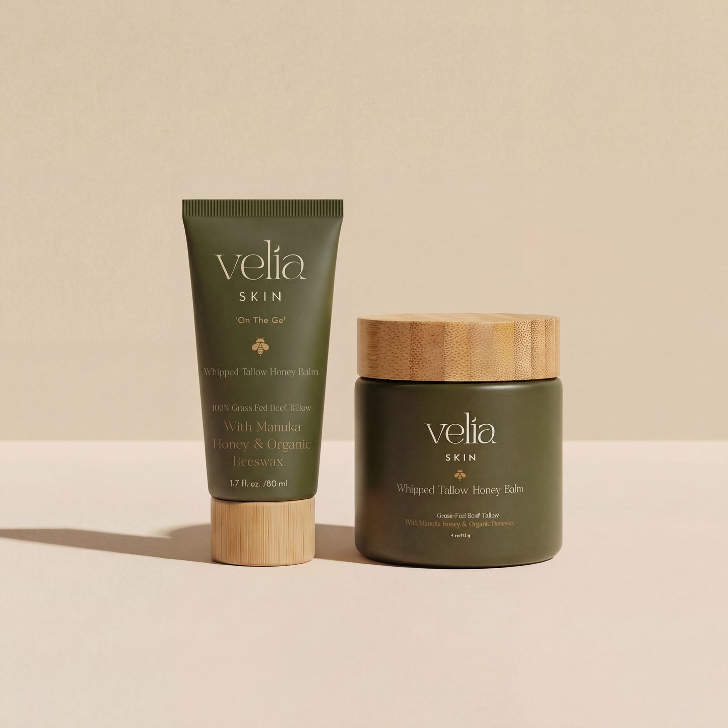 Velia Beef Tallow Honey Balm - 100% Natural