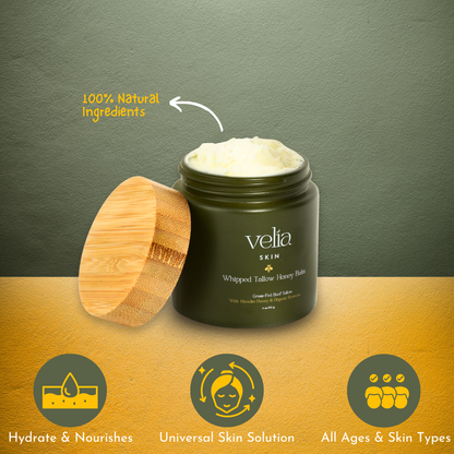 Velia Beef Tallow Honey Balm - 100% Natural