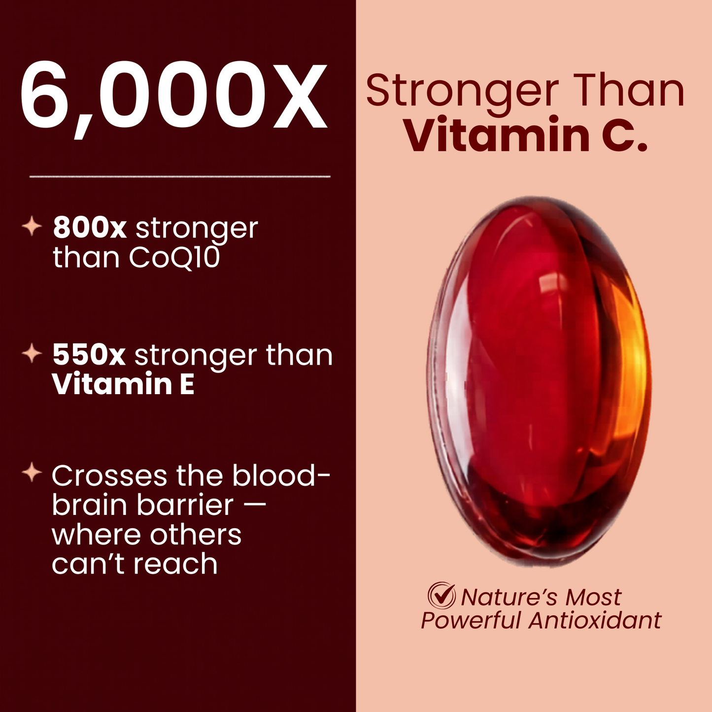 Velia ELIXIR+ Powered By Astaxanthin  — 12mg Daily Antioxidant for Glowing, Resilient Skin