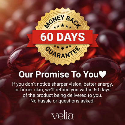Velia ELIXIR+ Powered By Astaxanthin — Naturally Protects Your Eye Cells To Restore Sharp, Clear Vision