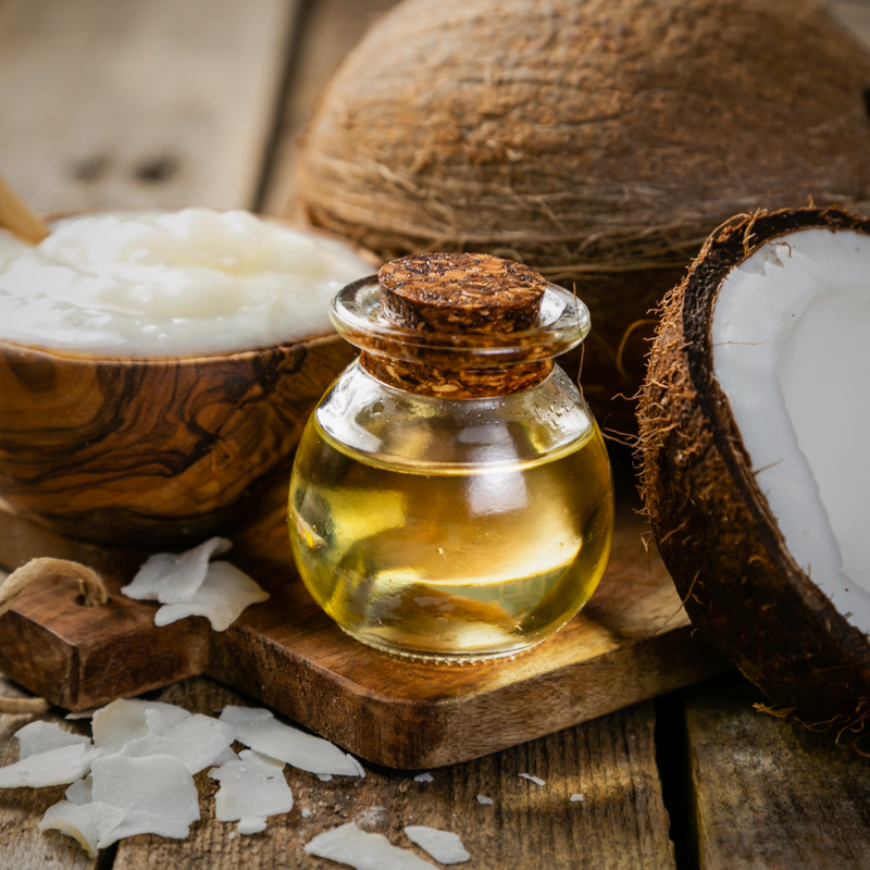 MCT oil base for fat-soluble delivery.