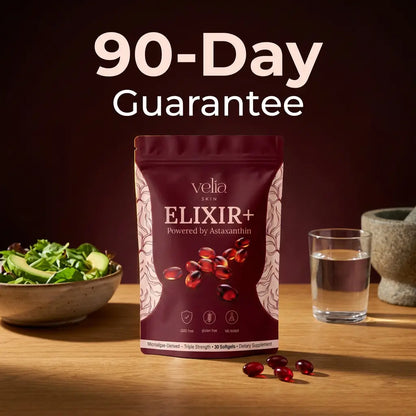 Velia ELIXIR+ Astaxanthin - Nature’s Most Powerful Antioxidant for Whole Body Support & Cellular Protection - 12mg Triple Strength