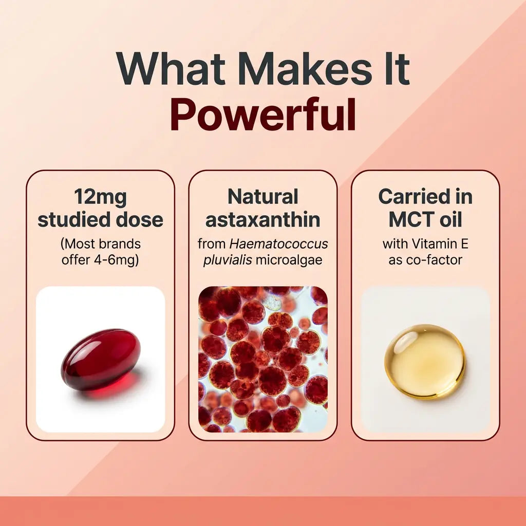 Velia ELIXIR+ Astaxanthin - Nature’s Most Powerful Antioxidant for Whole Body Support & Cellular Protection - 12mg Triple Strength