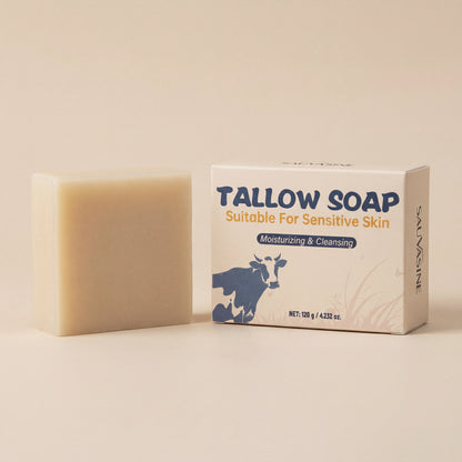 Natural Beef Tallow Cleansing Soap Bar - Cleanses & Nourishes Skin