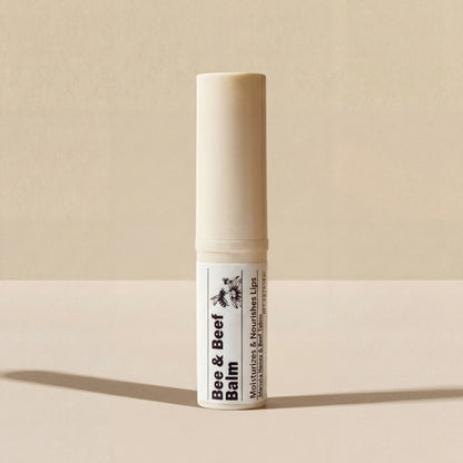 Natural 'Bee & Beef' Lip Balm - Soft hydrated protected lips.